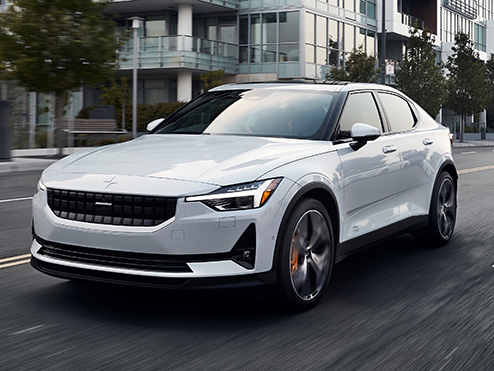 Polestar 2 on the road