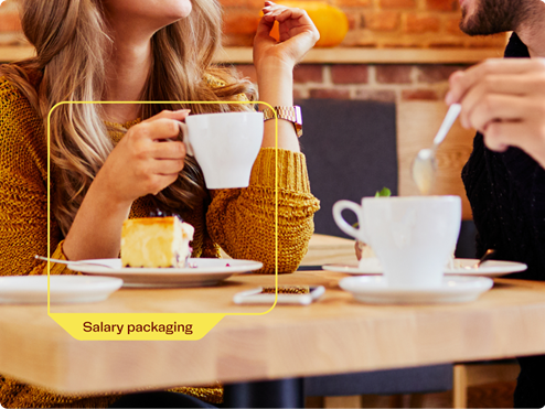 Couple having coffee and cake in a cafe