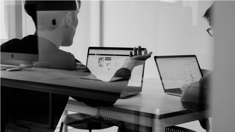 People working on laptops